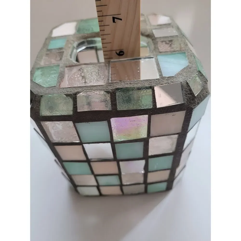 Tissue Box Cover Beach Stain Glass